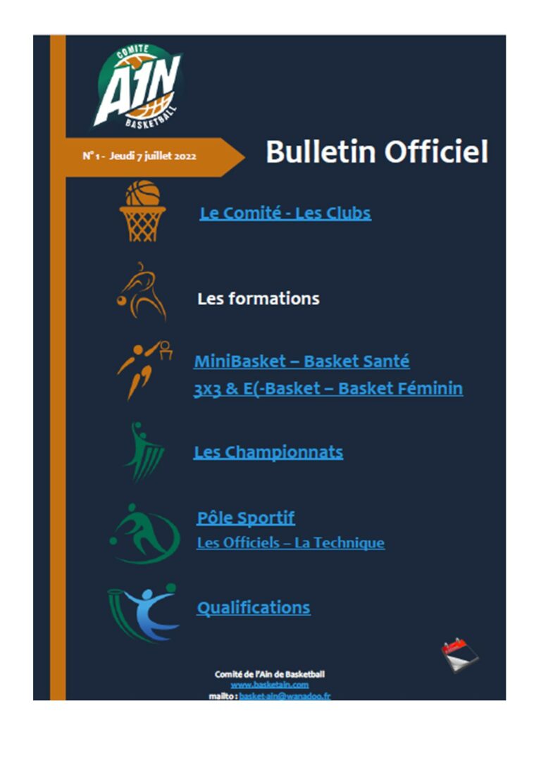 Bulletin officiel du 13 juillet 2022