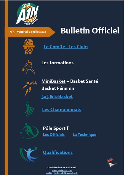 Bulletin officiel du 22 juillet 2022