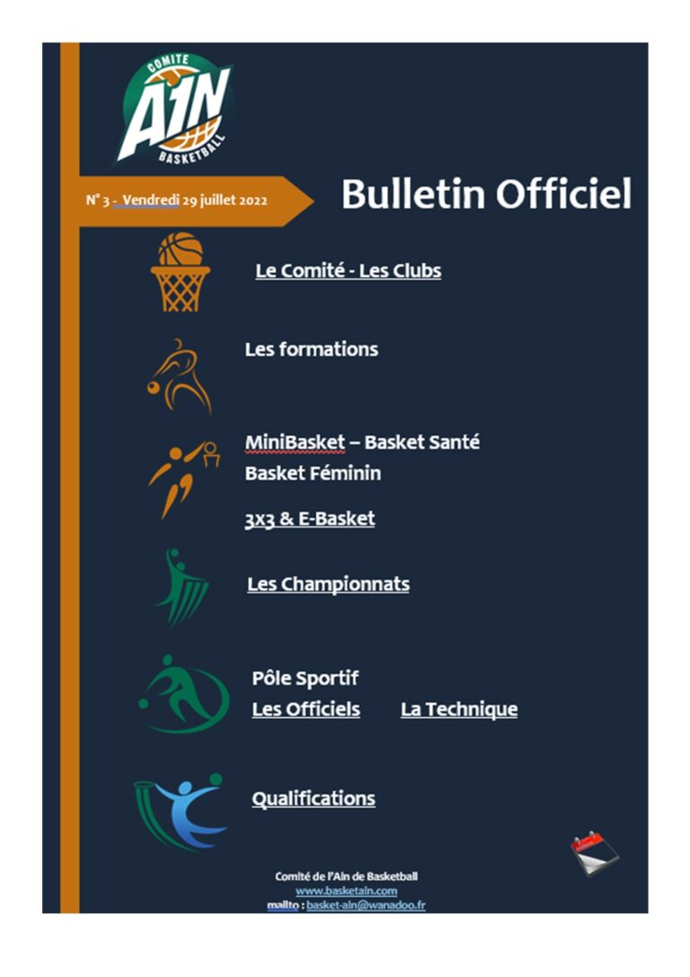 Bulletin officiel du 29 juillet 2022