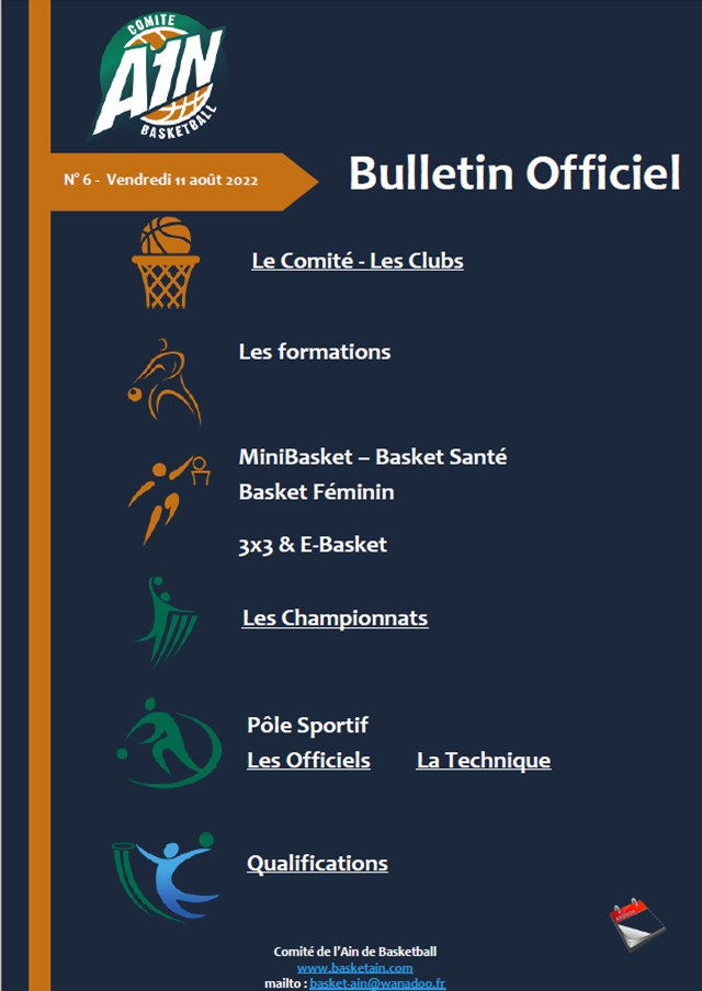 Bulletin officiel du 11 août 2022