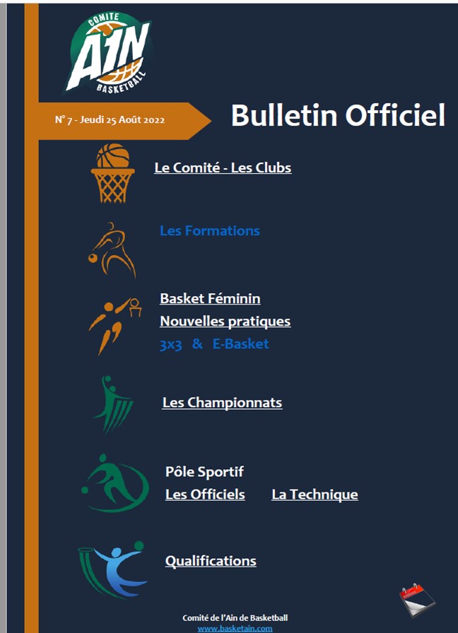 Bulletin officiel du 1e septembre 2022