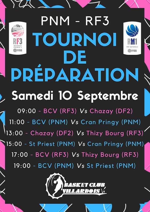 Affiche Tournoi 10 Septembre