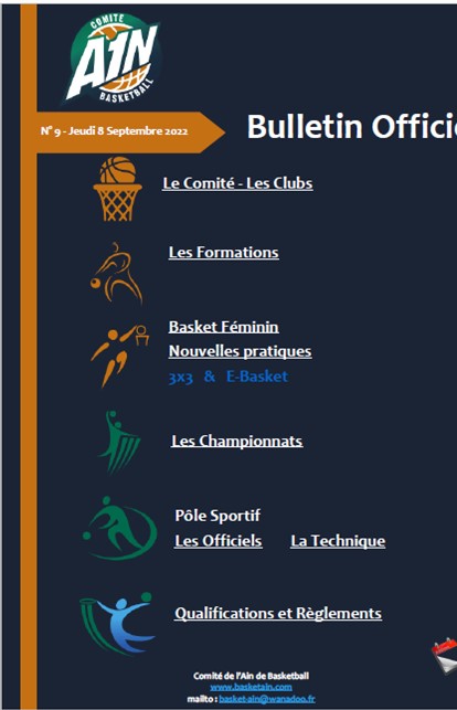 Bulletin officiel du 9 septembre 2022