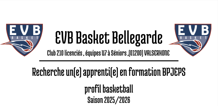 L’EVB Basket Bellegarde recrute !