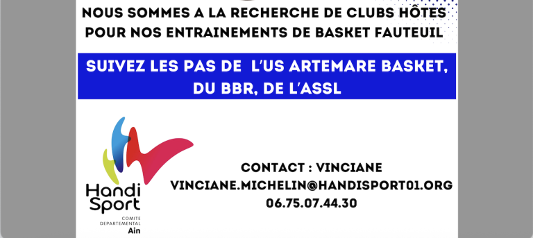 Le Comité Handi recherche des salles d’entrainements
