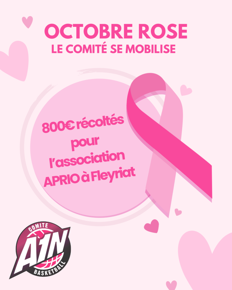 800€ récoltés pour Octobre Rose