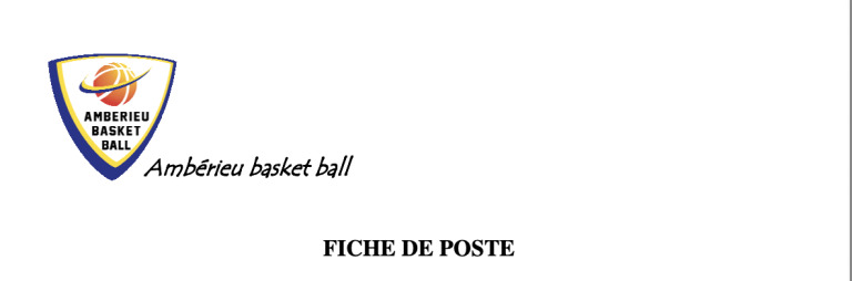 Annonce recrutement – Responsable école de Basket – Ambérieu BB