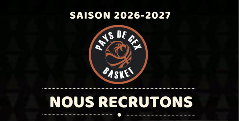 Le Basket Pays de Gex recrute !
