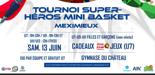 Tournoi super-héros du BC Meximieux